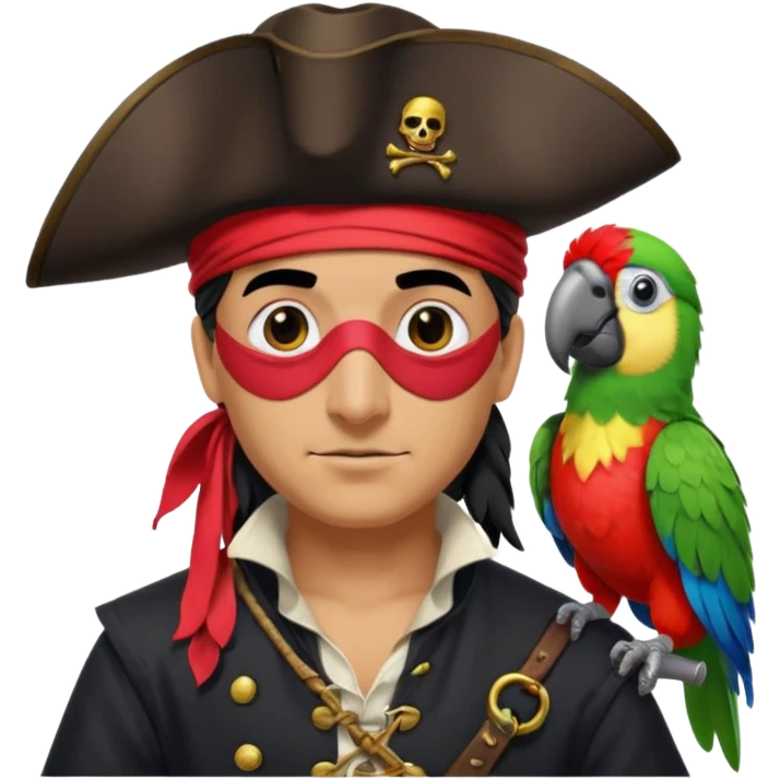 pirate and parrot emoji