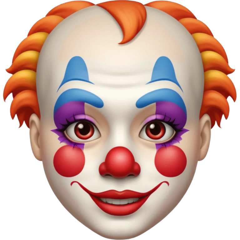 Clown doing half make up emoji