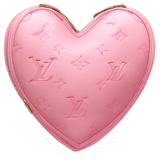 Crea un cuore rosa con all’interno il simbolo di louis vuitton  emoji