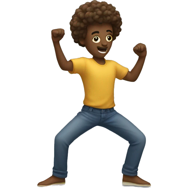 Fan in dancing while giving wind emoji