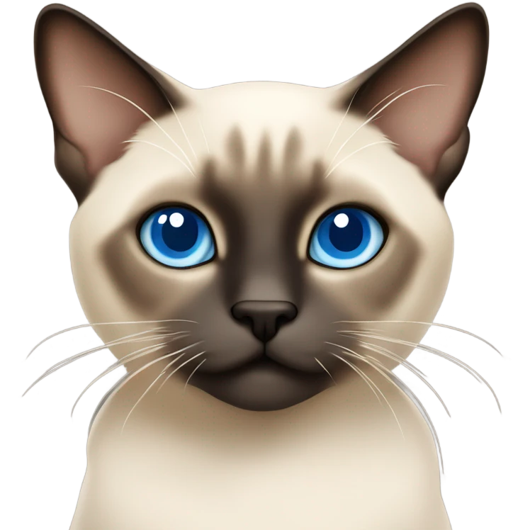 siamese cat with blue eyes￼ ￼ emoji