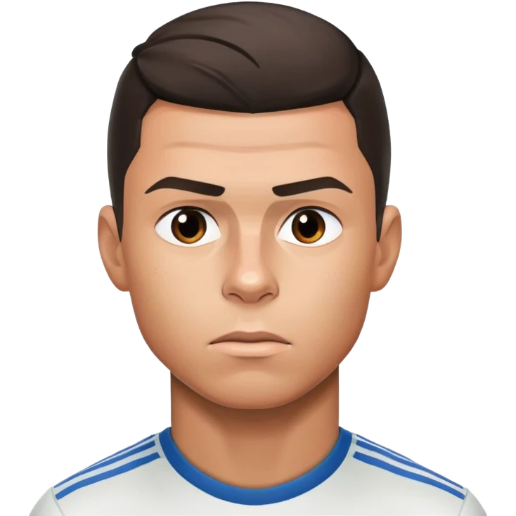 Cristiano Ronaldo with a sad expression emoji
