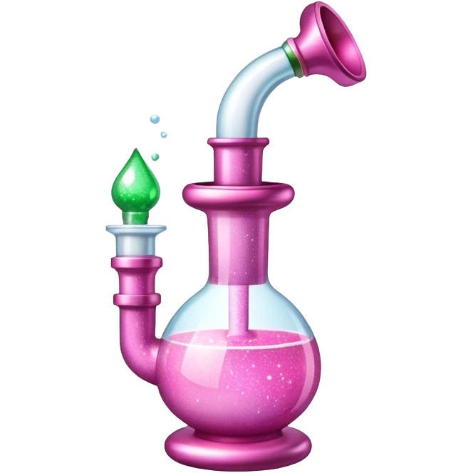 pink glittery bong emoji