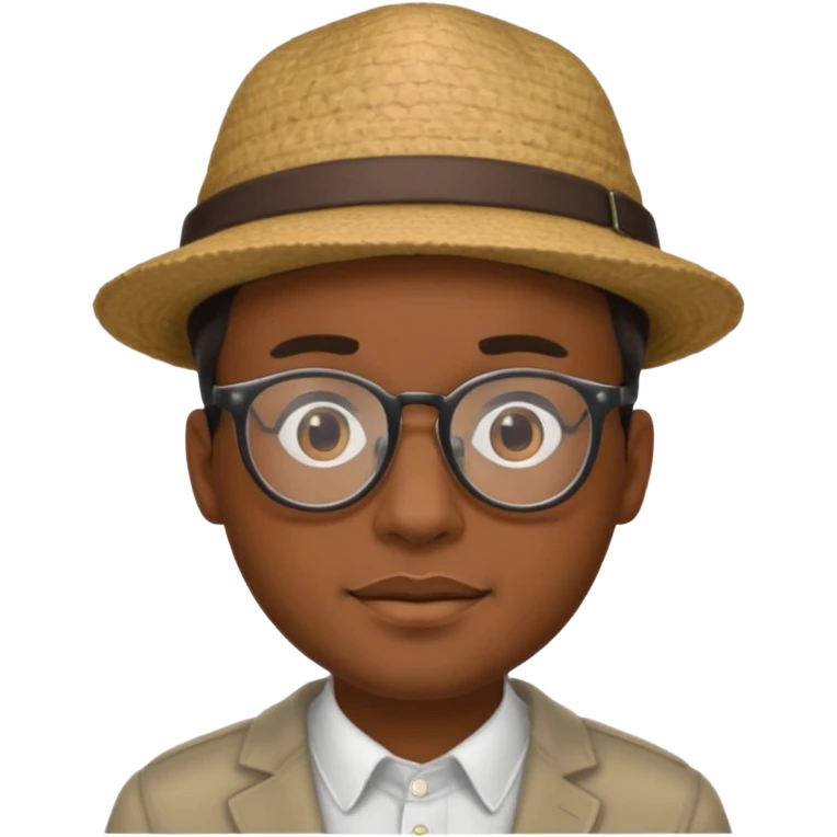 black man wearing hats and glasses emoji