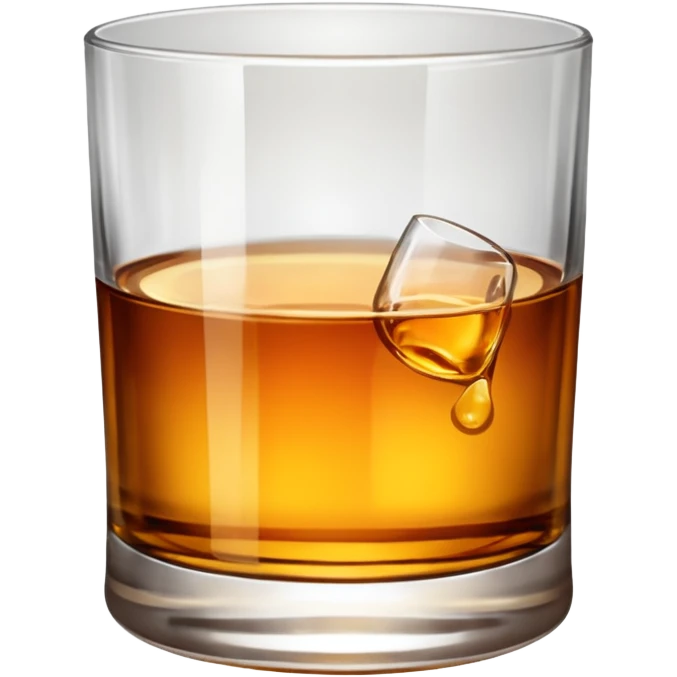 glass with whisky, white background, 16x16px emoji