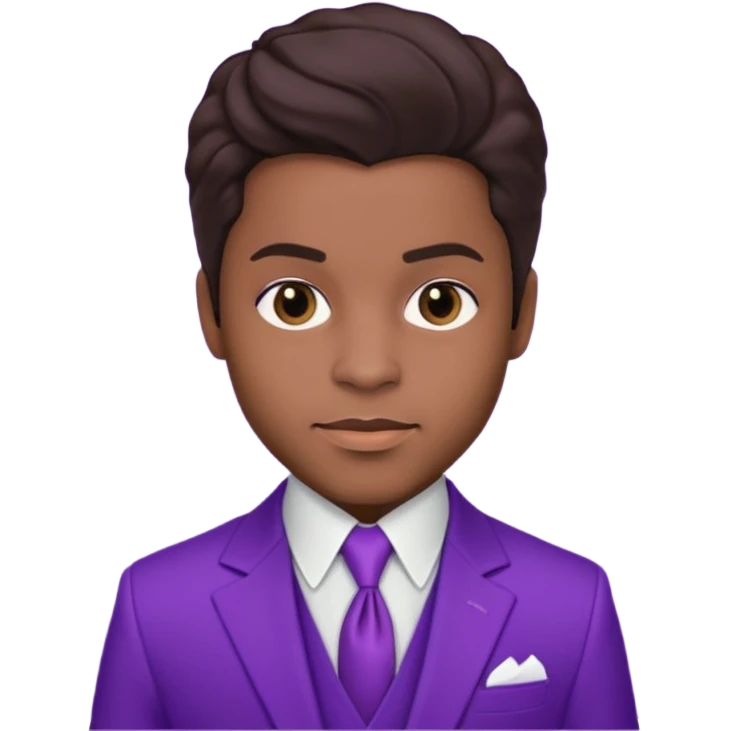 Prince Rogers Nelson with dark brown hair emoji