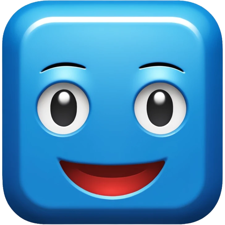 blue Roblox logo emoji