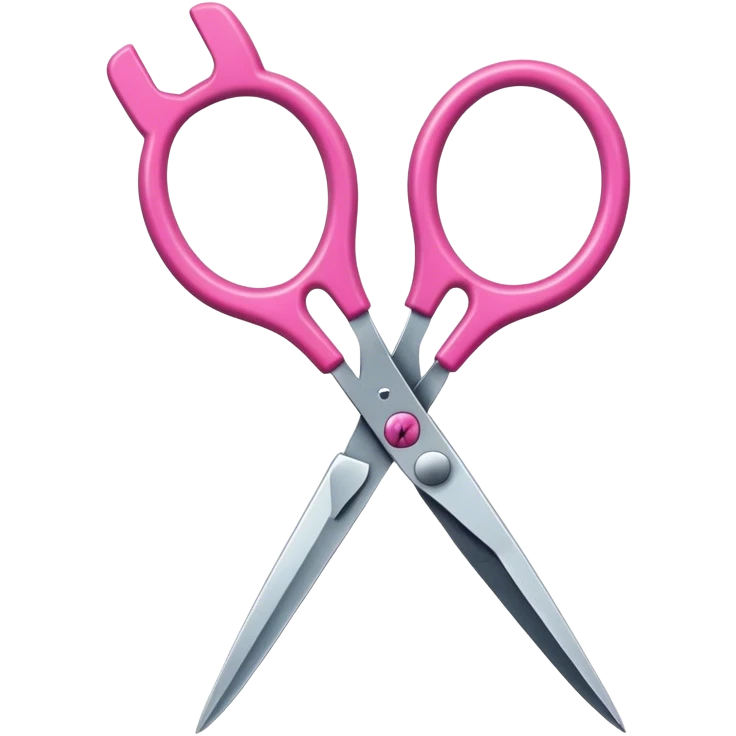 scissors in pink emoji