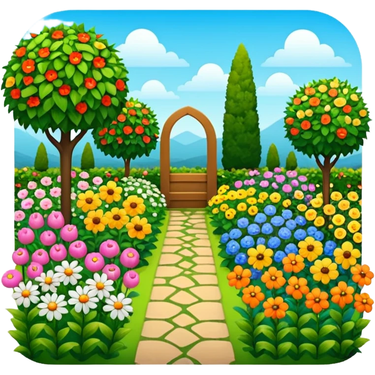 garden full of flower   emoji