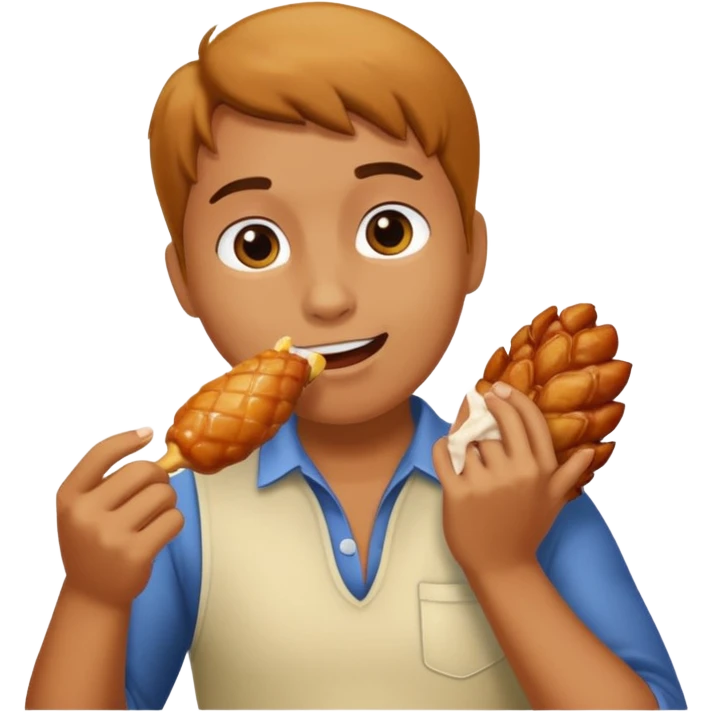 A for eating a chicken leg emoji