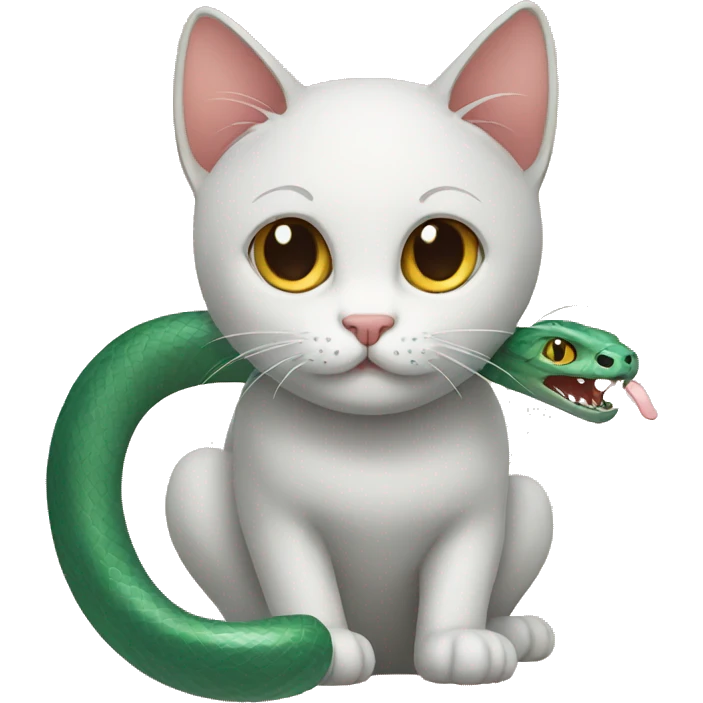 cat with snake emoji