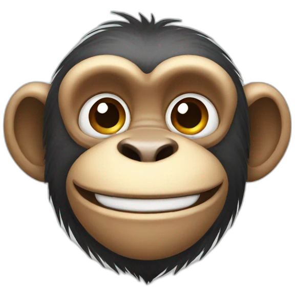 Monkey smiling emoji