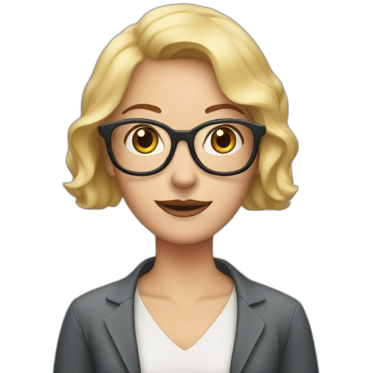 white woman with eyeglasses and two crab hands emoji