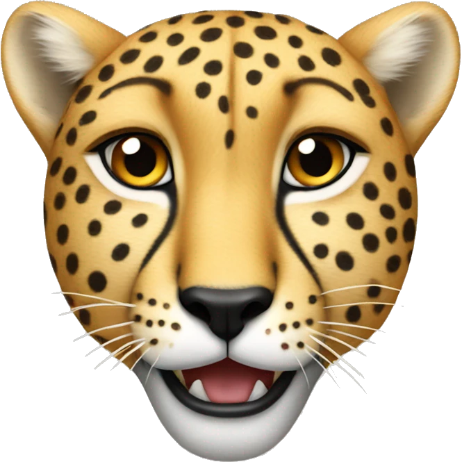 Cheetah with teeth out emoji