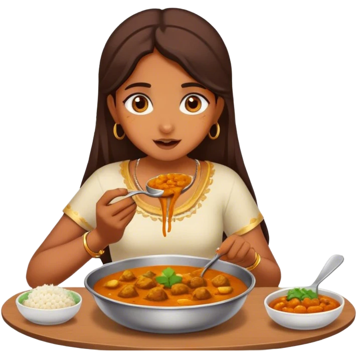 bengali girl that eats curry  emoji