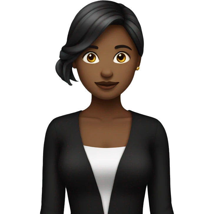 Girl emoji in black dress  emoji