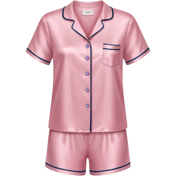 Light pink silk Pyjamas with short trousers  emoji