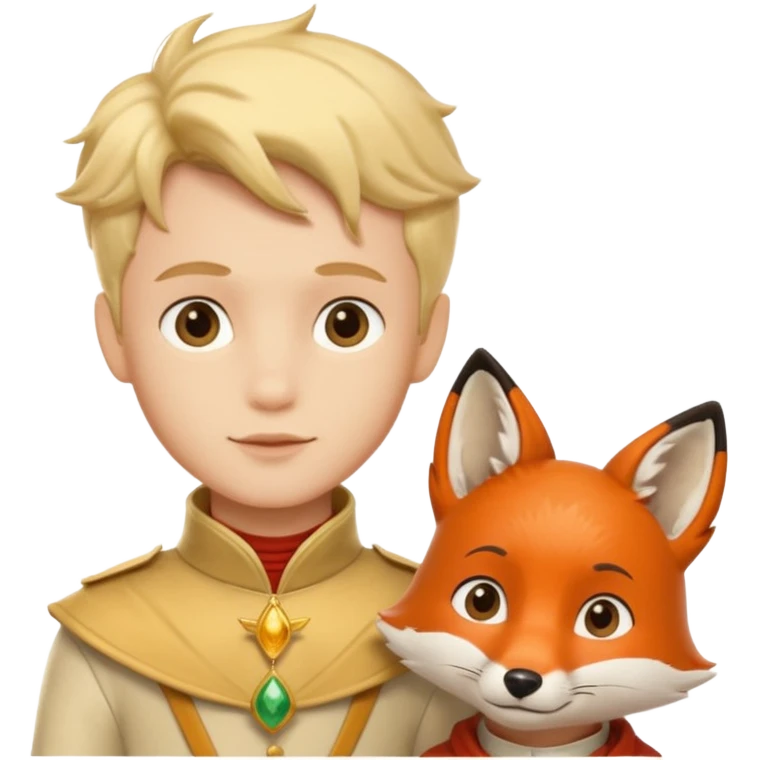 Pequeno Príncipe e a raposa emoji