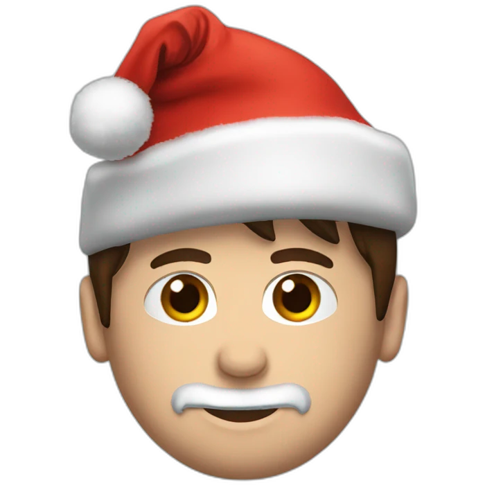 Messi  wearing a Christmas Hat emoji