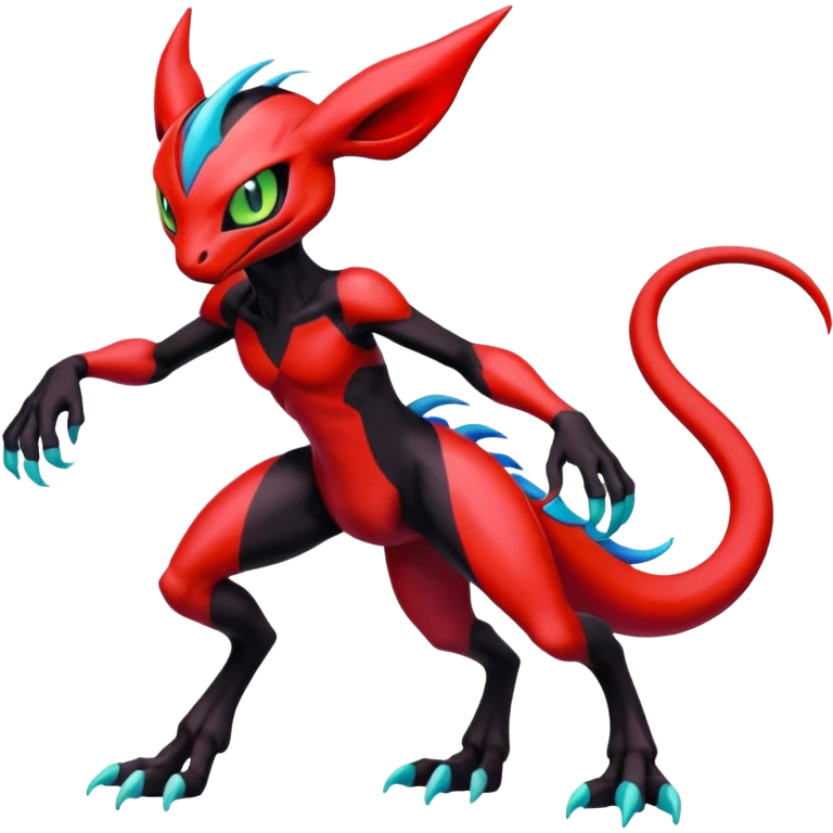 Colorful Cool Badass  Meloetta-Venom-Guilmon-Darkrai-Pokémon-Fakémon-fusion-hybrid-creature emoji