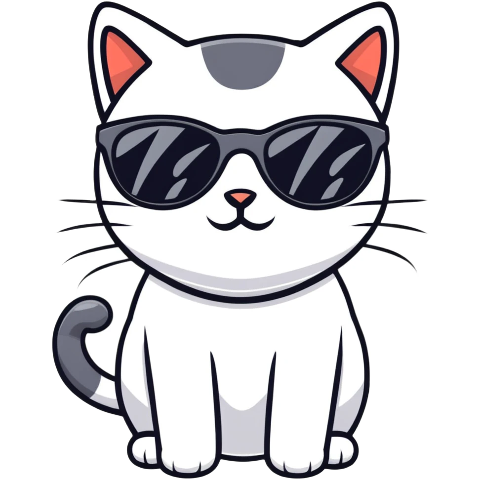 Cat with sunglasses emoji