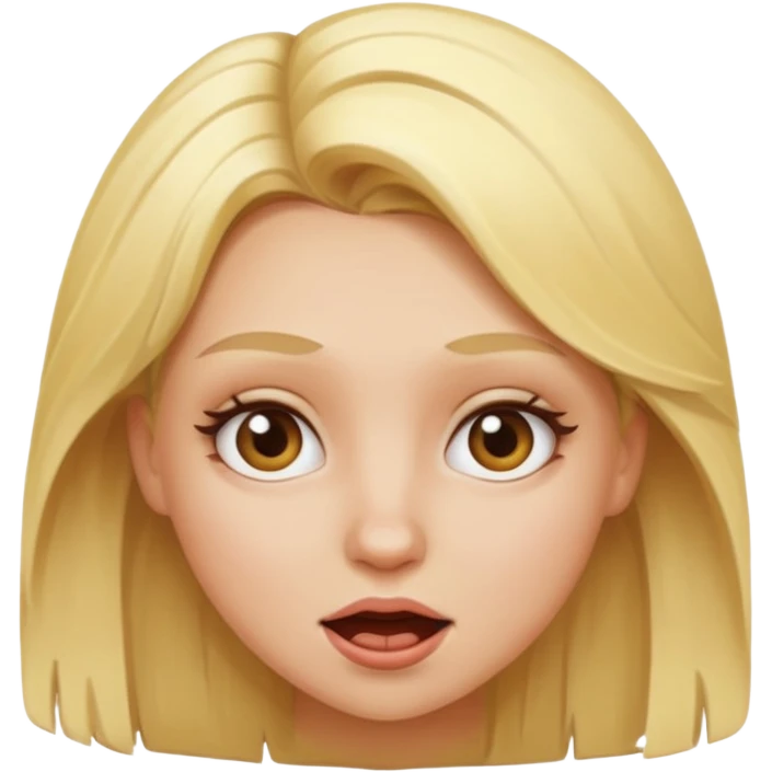 Crazy blonde girl emoji