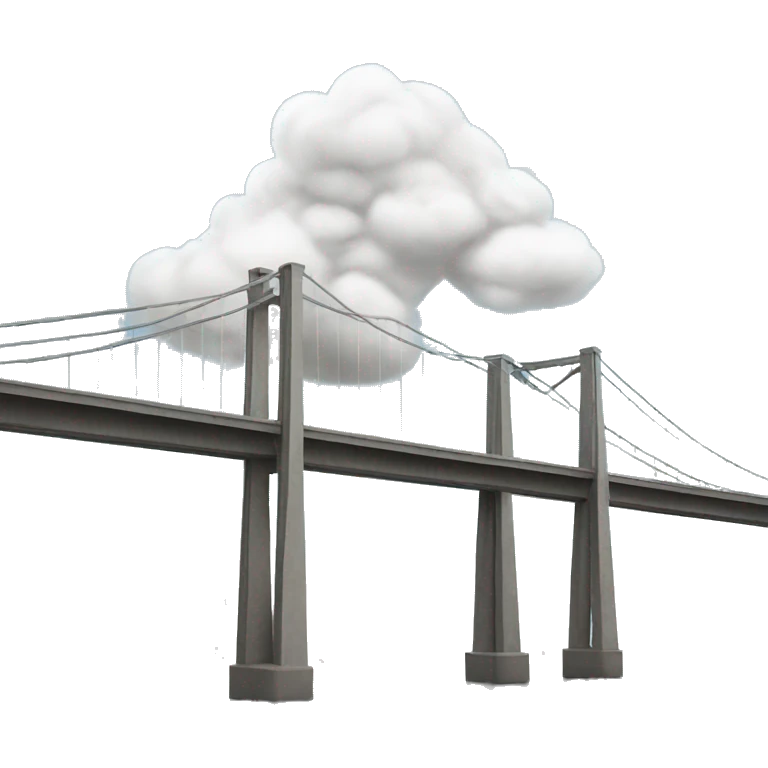 A bridge connecting clouds
 emoji