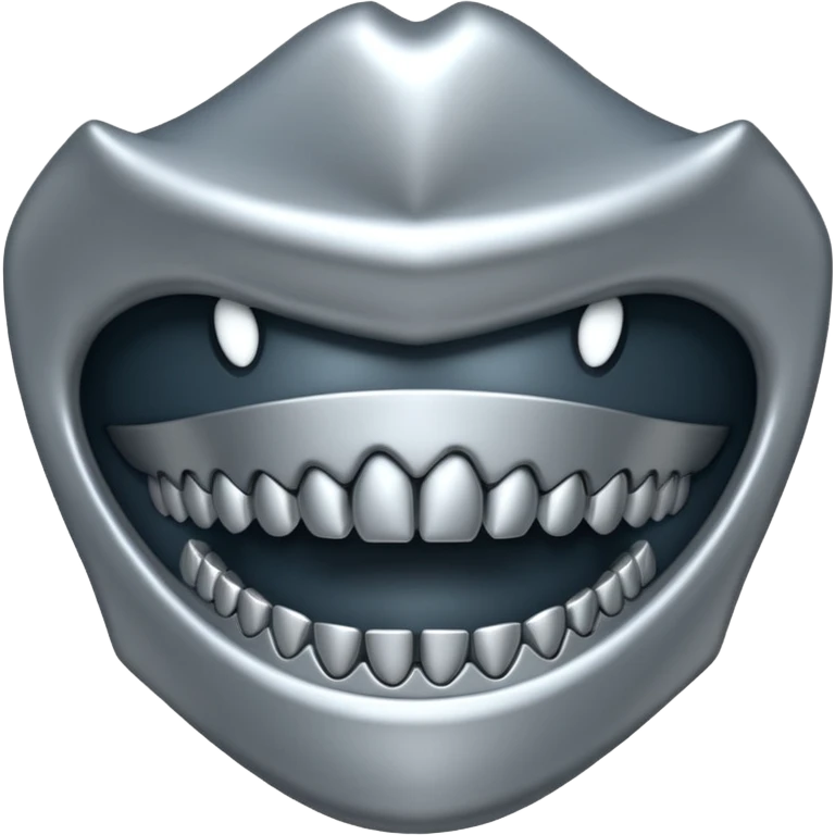 metallic jaw with teeth emoji