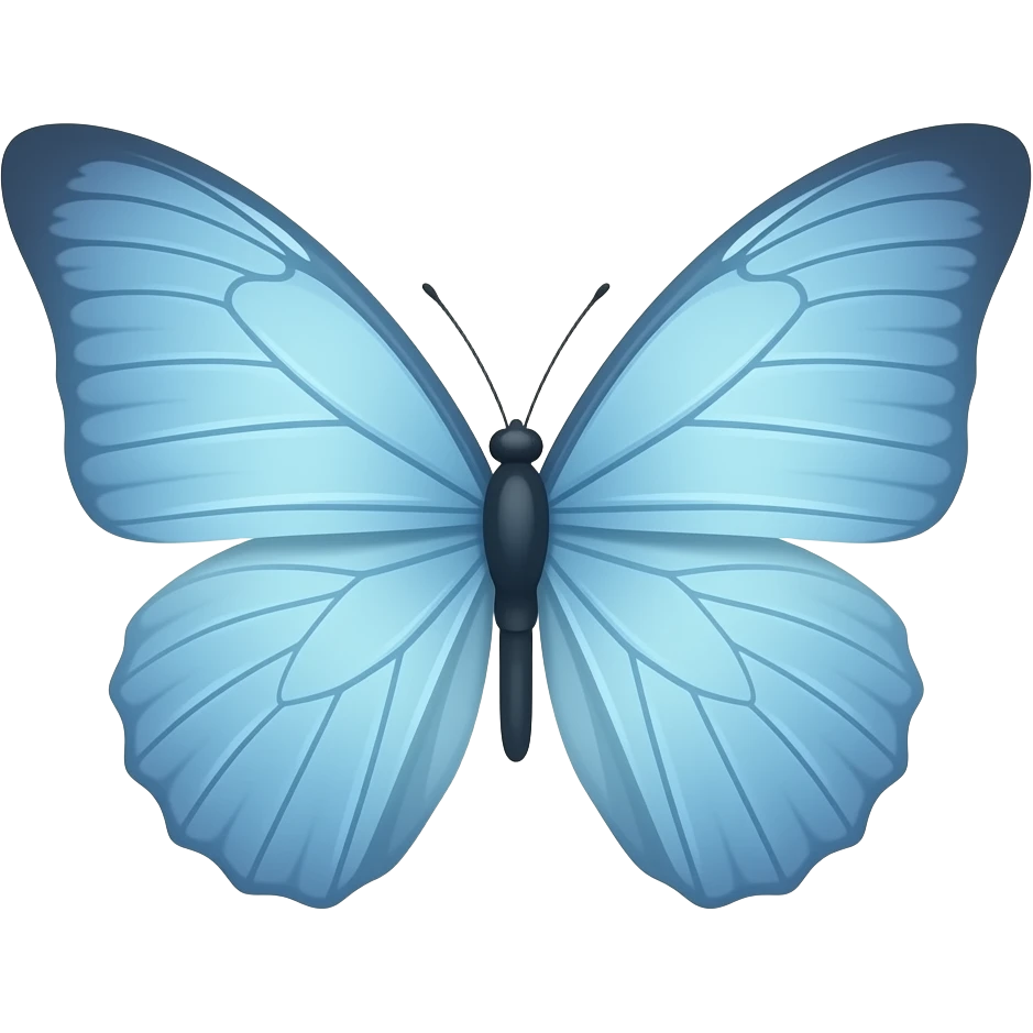 Pastel Blue butterfly emoji
