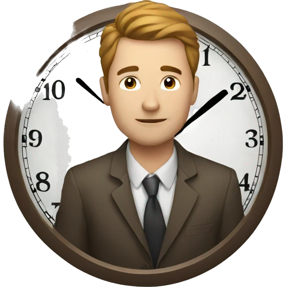 man and clock emoji
