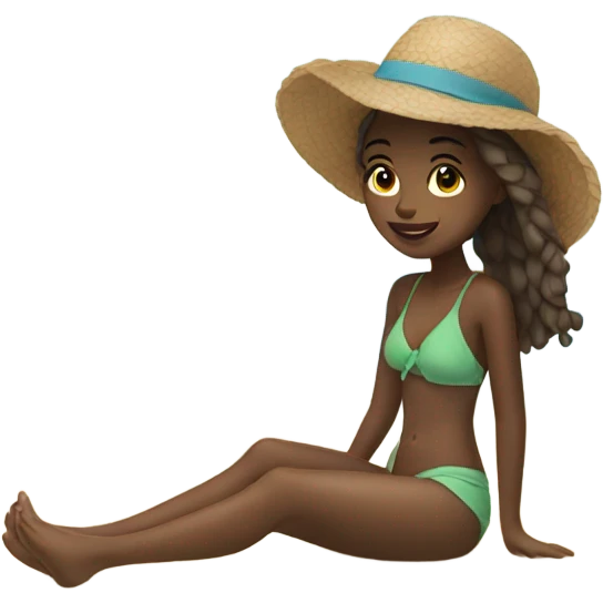 Girl on the beach emoji