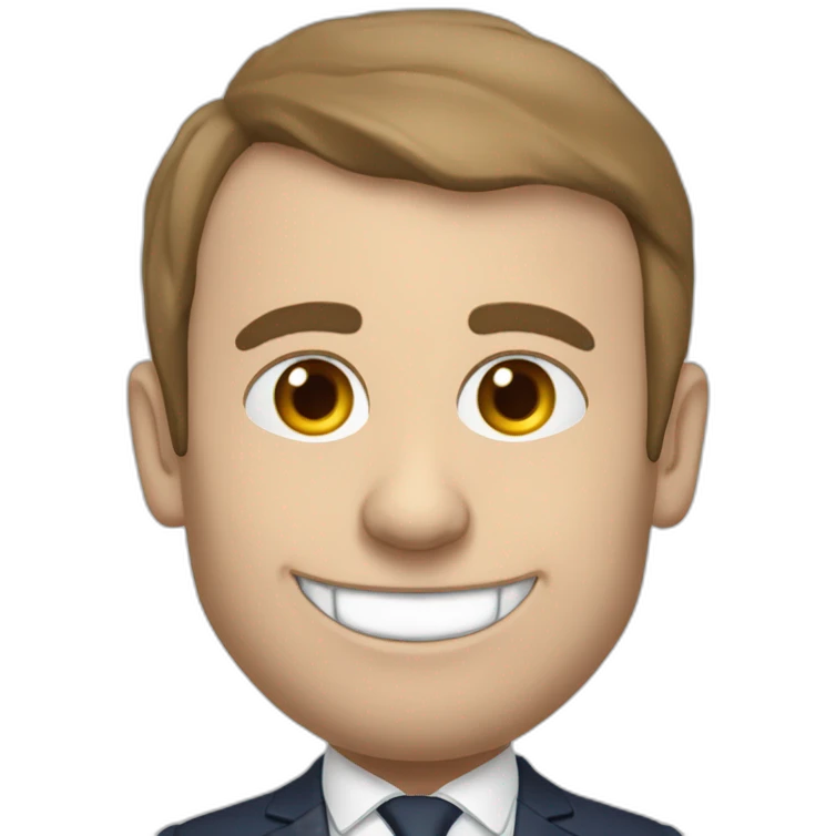 Macron avec une chèvre emoji