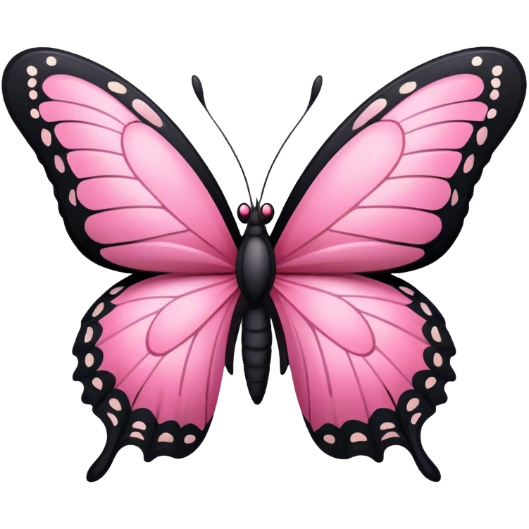 black and pink butterfly emoji