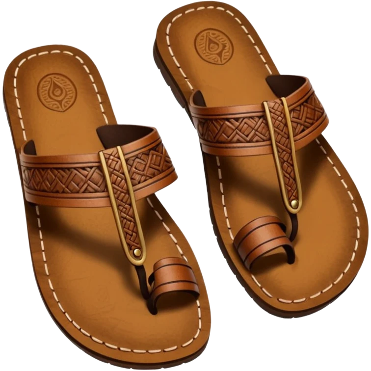 kolhapuri wooden chappal emoji
