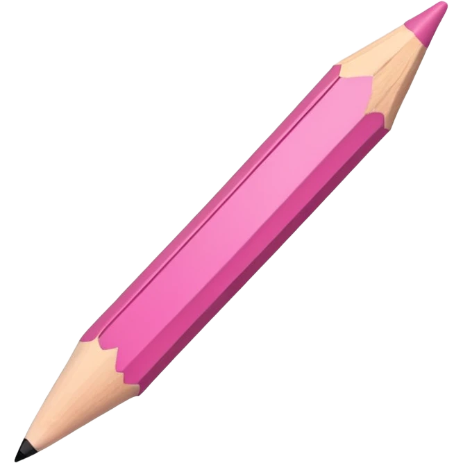 Pink pencil stub chewed on emoji
