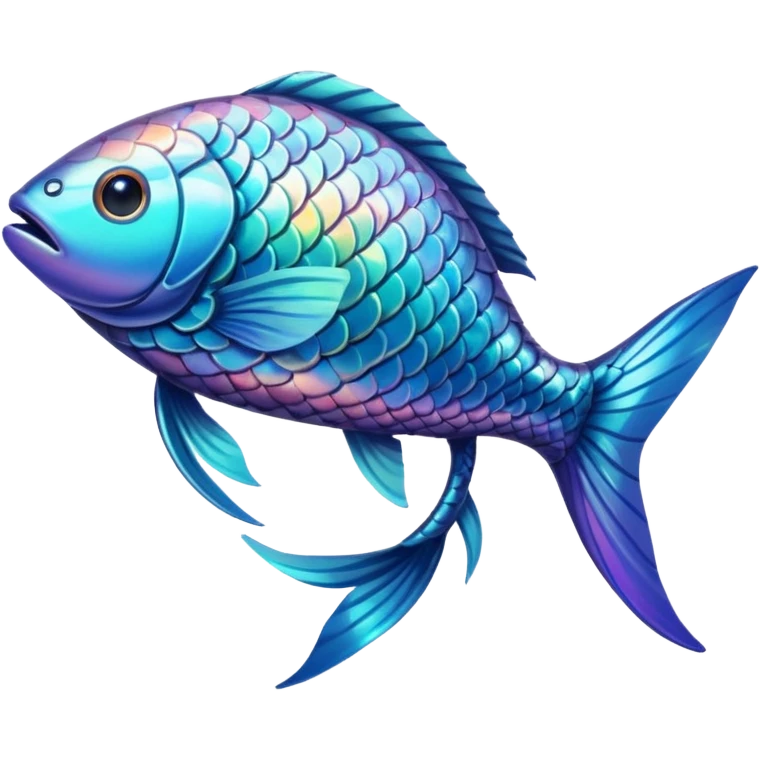 High resolution of  full body fish without distorted , extra hybrid emoji