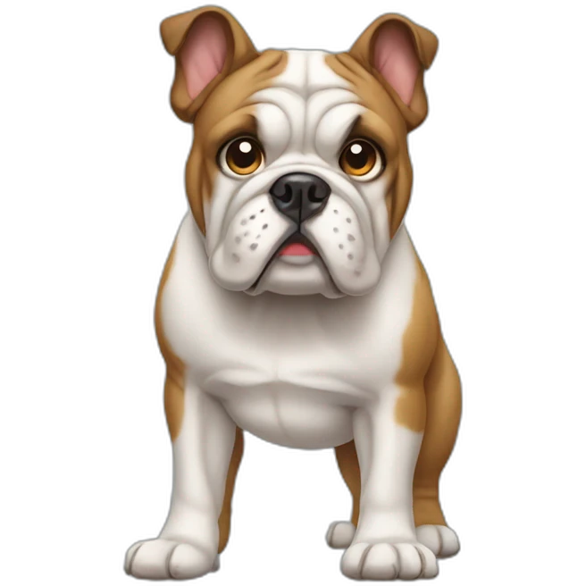 Dog Bulldog full body emoji