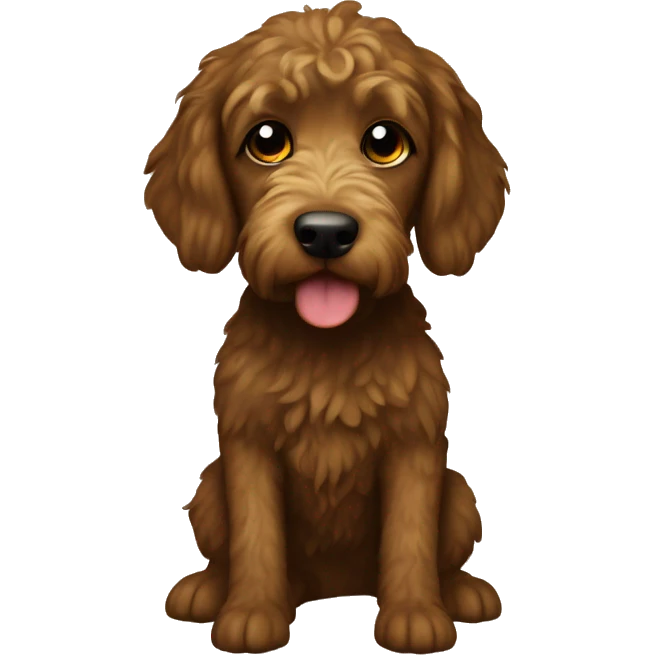 Brown and gold Sproodle emoji