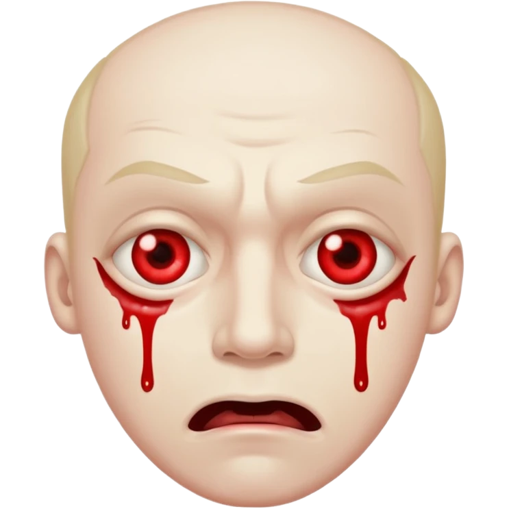 crosseyed man drooling with bloodshot eyes emoji