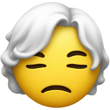 Yellow kissing face but the closed eyes looking down emoji