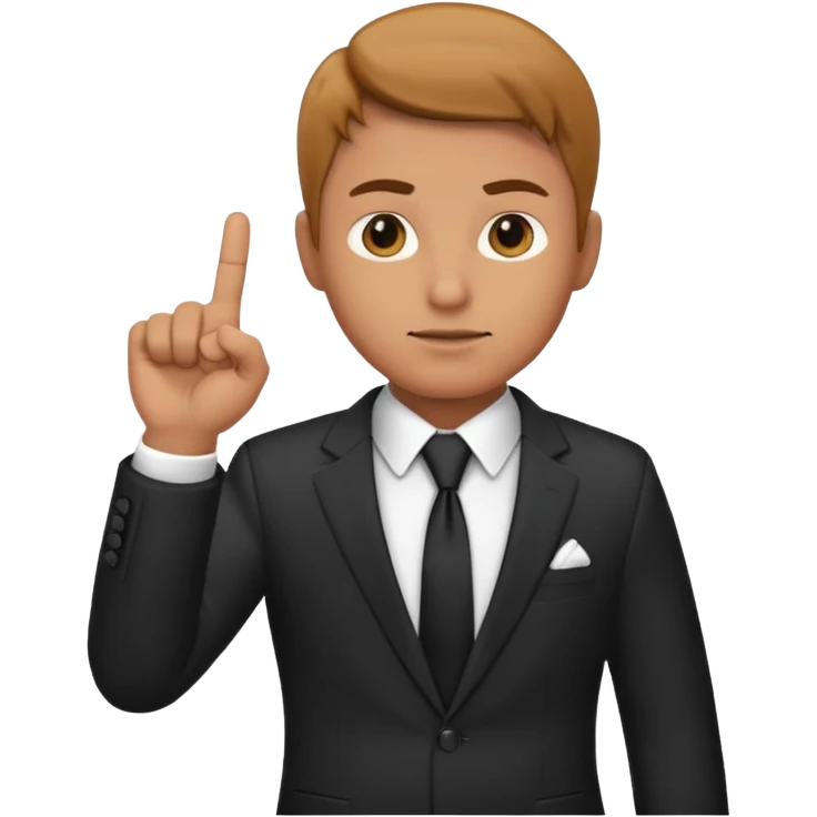 Dressed up middle finger emoji