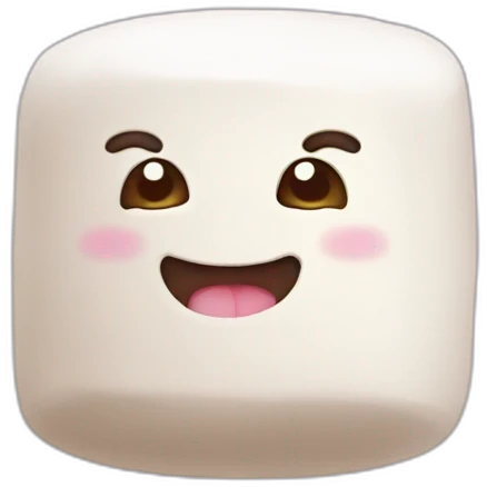 Cute marshmallow emoji
