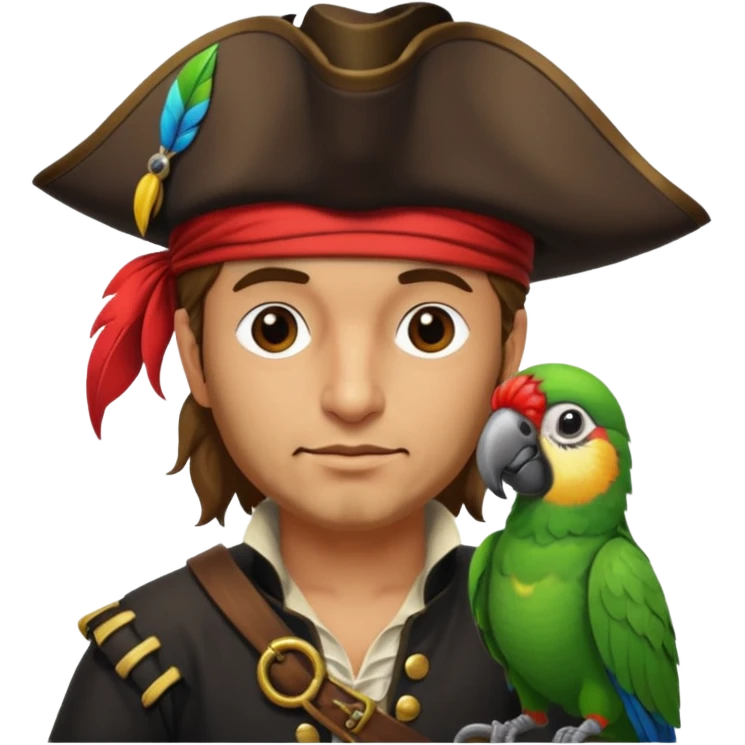 pirate and parrot emoji