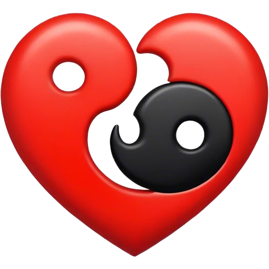 Heart yinyang emoji