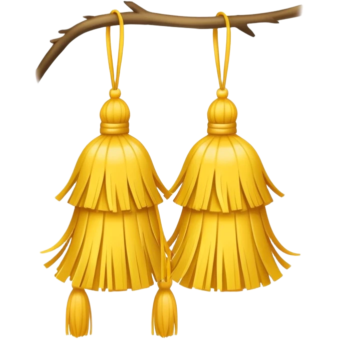 Two yellow Tassels emoji