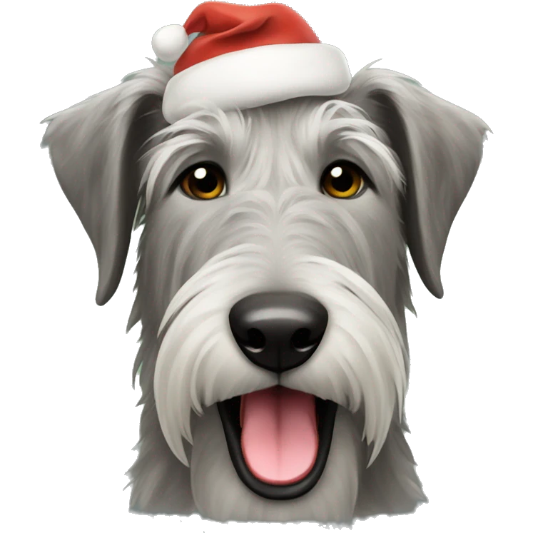  Merry Christmas irish wolfhound dog emoji