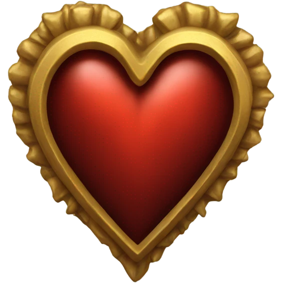 red gold gothic heart emoji