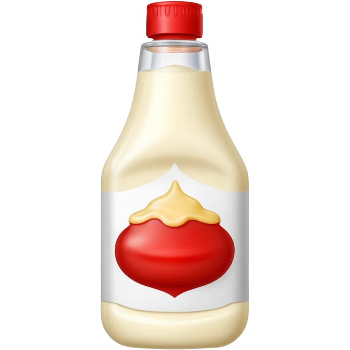 una bustina monoporzione di maionese e una ketchup da 10 ml nella stessa emoji emoji