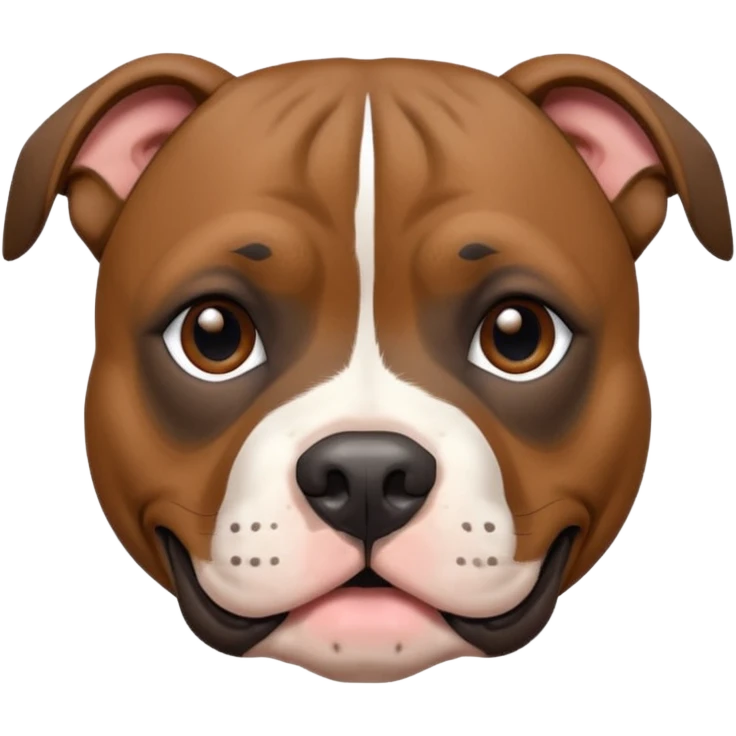 brindle staffordshire bull terrier head & shoulders emoji