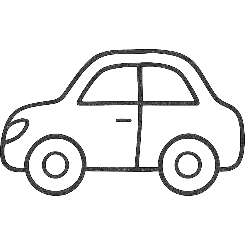 a car icon, minimalist and modern emoji